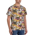 thumbnail image 2 of Vsdgher Cute Cat Print Men's Dry Fit Mesh Athletic Shirts Moisture Wicking Tennis T-Shirt Tops, 2 of 9