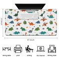 thumbnail image 5 of Long Mouse Pads for Desk,White Dinosaurs Fossils Plants Pattern Desk Mats on Top Of Desks, Desk Mouse Pad Extra Large with 3mm Non-Slip Base and Stitched Edge for Gaming,Office,Work,Home 47.3"x23.6", 5 of 6