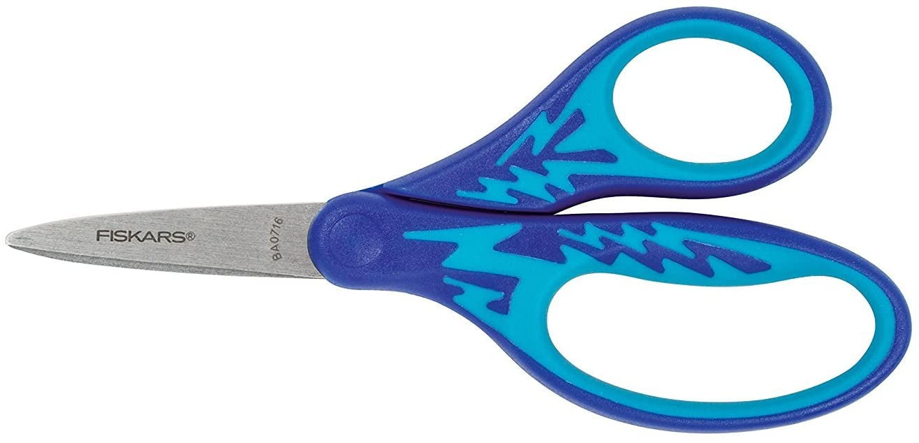 Fiskars 5' Kid Scissors Left-Handed Pointed-Tip, 2 Pack - Assorted color