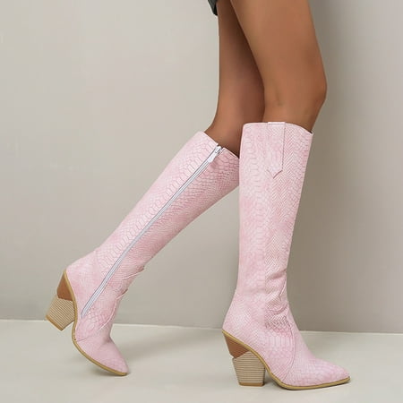 

White Gogo Boots For Women Winter Sexy Snakeskin Pointed High Heel High Platform Boots Boot Dryer For Work Boots Heel Boots