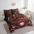 thumbnail image 3 of Erosebridal Red Magical Dragon Bedding Sets Twin Size,Plant Floral Leaves Comforter Sets with Sheets,Cartoon Animal Bed in a Bag Twin Size For Youth,Breathable Room Decor Reversible,7-Piece, 3 of 6