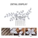 thumbnail image 3 of Peineta para el cabello de boda, accesorios para el cabello de novia con perlas de imitación de cristal, pinzas para el cabello con forma de U y flores con diamantes de imitación, 3 of 5