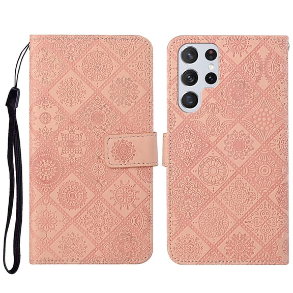 For Samsung Galaxy S23 Ultra 5G Ethnic Style Embossed Pattern Leather Phone Case