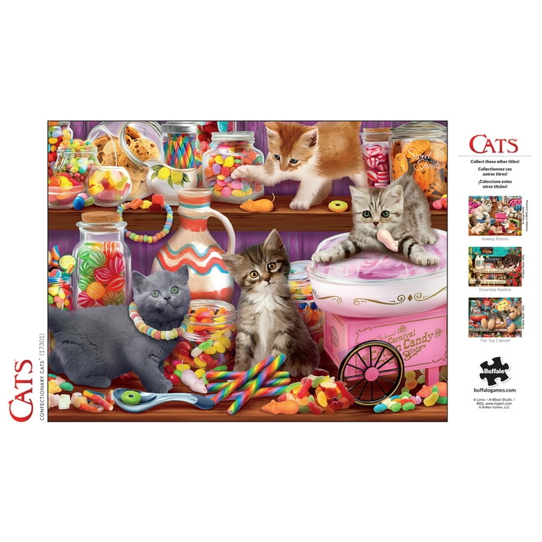 Buffalo Games 750-Piece Confectionary Cats Interlocking Jigsaw