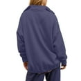 thumbnail image 5 of Pullover Sweatshirts for Women Comdrip Sweatshirt for Women Oversized Casual Long Sleeve Button Neck Pullover Tops Fashion Outfits Clothes Womens Sweatshirts Trendy Navy S, 5 of 7