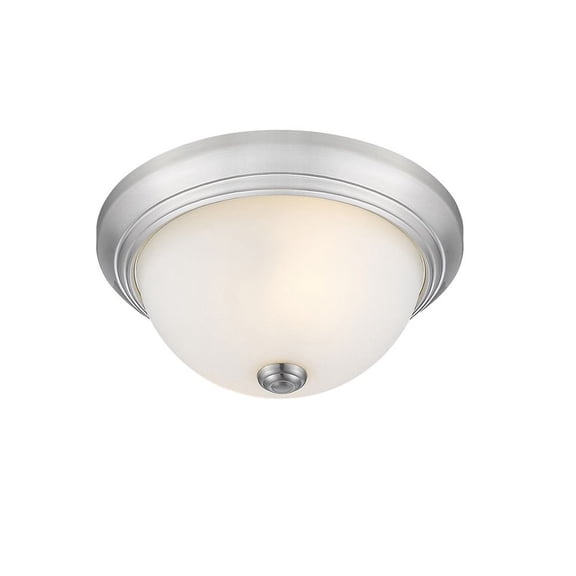 Millennium Lighting Metal Flushmount Ceiling Light in Brushed Nickel- Silver