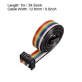 thumbnail image 4 of Cable de cinta plana arcoíris IDC 10P con conector A-type FC/FC, paso de 2.54mm, longitud de 1m, 4 of 5