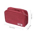 thumbnail image 4 of TEHAUX Pochette de Rangement en Polyester Rouge Vin 1Pcs pour Électronique, 4 of 6