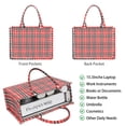 thumbnail image 2 of Large Capacity Tote Bag,Red Black White Checkerboard Checkered Pattern Handbag Fashion Luxury Tote Bag,15.7"x13"x 5.1" Inches,Laptop Compatible, 2 of 6
