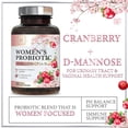 thumbnail image 6 of Probiotics for Women Digestive Health Support - 16 Strains Women's Vaginal Probiotic with Prebiotics, Cranberry, PH, Immune Support, Urinary, & Feminine Health Support - USA Bottled - 120 Capsules, 6 of 9
