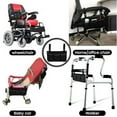 thumbnail image 2 of ALLTIMES Wheelchair Side Bag 3 Pockets Wheelchair Armrest Pouch Organizer Bag, Waterproof Storage Pouches for Rollators Scooters for Newspaper Magazines Glasses Medicine Drink, 2 of 10