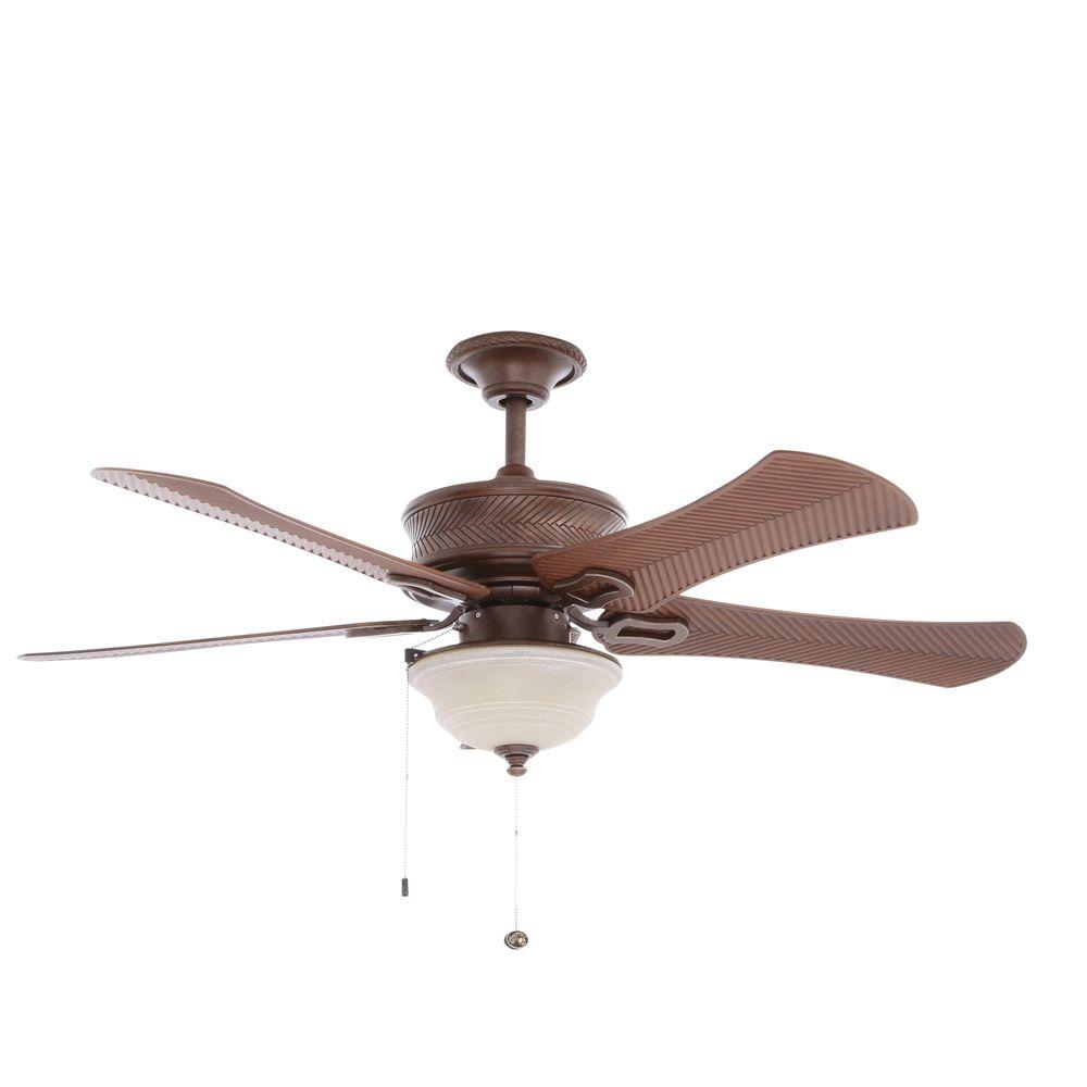 LED Indoor/Outdoor Bronze Ceiling Fan 