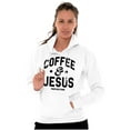 thumbnail image 3 of Coffee & Jesus Christ Religious Faith Hoodie Sweatshirt Women Brisco Brands S, 3 of 4