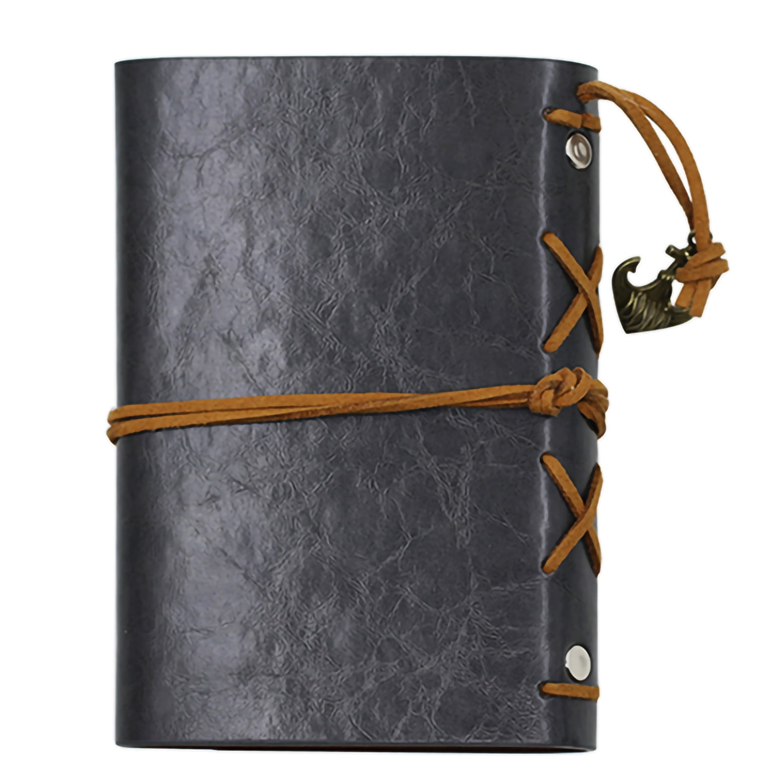 Yesbay Retro Anchor Faux Leather Cover Notebook Journal Diary Blank String Nautical,Notebook-Navy Blue