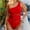 Red, variant on Womens One Shoulder One Piece Swimsuit with Another Strap Hollow Out Swimwear Beach Stretch Slim Fit Bathing Suit
