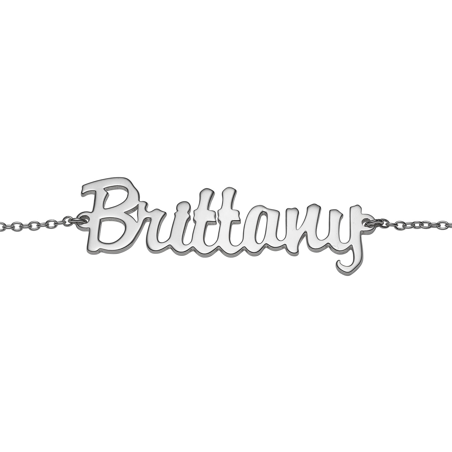 Personalized Planet Women's Sterling Silver or Gold over Sterling Name Anklet