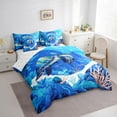 thumbnail image 3 of Feelyou Cartoon Sea Turtle Twin Bedding Sets 7-Piece, Dreamy Ocean Animal Bedding Comforter Set, Marine Coral Reversible Sheet Sets, Lightweight Room Decor, 3 of 7