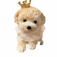 thumbnail image 3 of Slow Rising Puppy Squishy Toy with Lace Collar and Crown, Khaki, for Adults, Relaxation Toy, 3 of 3