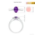 thumbnail image 4 of ANGARA Natural 1.15 Ct. Amethyst with Diamond Classic Ring in 14K White Gold for Women (Ring Size: 12), 4 of 9