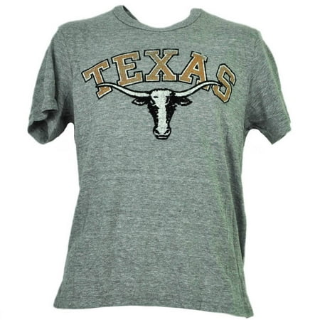 Texas Longhorns Ncaa College Tailgate - NCAA Texas Longhorns Mens Adult Felt Logo Tshirt Tee Gray Short Sleeve Sport 2XL