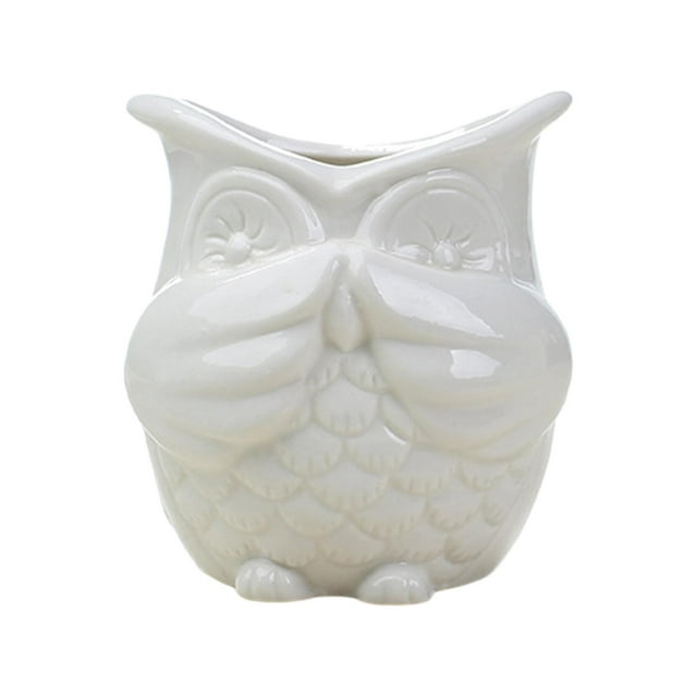 Maceta con forma de búho, cerámica, regalos de cumpleaños, maceta de búho, maceta para bonsái para el hogar, balcón, Patio, decoración interior , Sin Sin olor