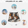 thumbnail image 6 of FORMRS Boys Swim Trunks Quick Dry Mesh Liner Boardshorts Sizes XS-XL, Black Plaid Floral, 6 of 7