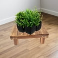 thumbnail image 4 of ifundom Rustic Wooden Coffee Plant Stand Table for Indoor Balcony Flower Pot Display, 4 of 7