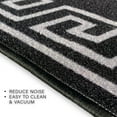 thumbnail image 6 of Runner Rug for Hallway Greek Key Print Design Black Silver Color 26 Inch or 31 Inch Wide by Your Length Choice Slip Resistant Rubber Backing Stain Resistant Pile Stair Runner, 6 of 6