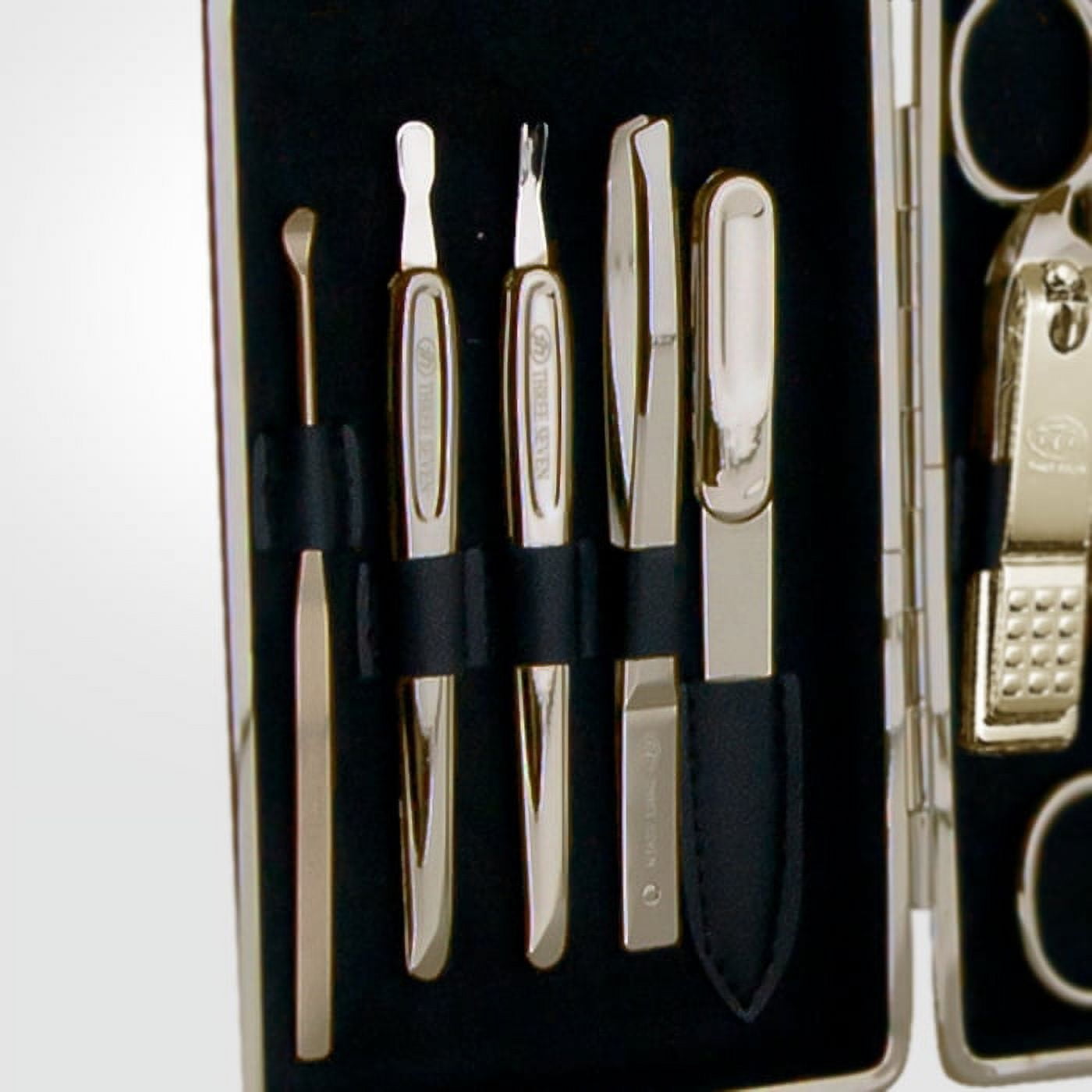 World No 1 Three Seven (777) Travel Manicure Grooming Kit Nail Clipper Set (10 PCs TS-370BLG) MADE IN KOREA SINCE 1975