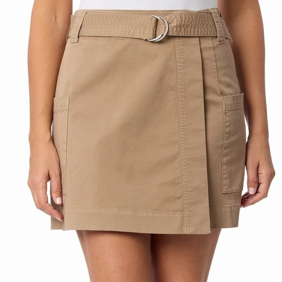 Briggs Women's Belted Twill Cargo Skort, Tan, Size S