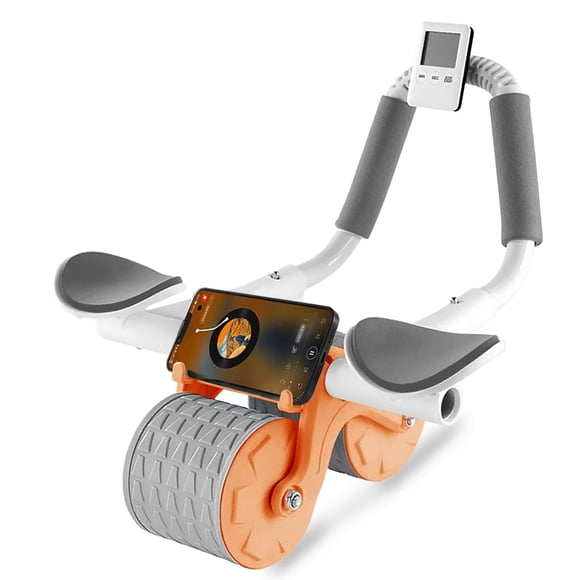 Ab Roller Wheel Bersauji 2023 con rodillera y temporizador, color naranja/azul