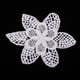 thumbnail image 5 of 2x5 uds. Parches de flores bordados blancos, apliques DIY, ropa, vestido, bolsa, decoración 2 piezas, 5 of 7