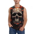 thumbnail image 6 of Daiia Vintage Butterfly Flower Skull Printed Men's Tank Tops,Casual Soft Sleeveless Gym Muscle Shirts Bodybuilding Tee-Small, 6 of 8