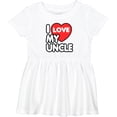 thumbnail image 3 of Inktastic I Love My Uncle Girls Baby Dress, 3 of 5