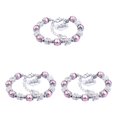 thumbnail image 4 of Qarigey Hermosa de acero inoxidable de cristal en forma de corazón cadenas de bricolaje hecho a mano de vidrio elegante amistad brazalete Type1 NO1, 4 of 6
