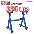 thumbnail image 3 of Keyboard Stand Riser Z Style Height Width Adjustable Portable Heavy Duty Music Stands Holder for Kids and Adults Fits 54 to 88 Key Electric Pianos w Wheels -Blue, 3 of 9
