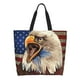 thumbnail image 1 of Disketp Eagle With USA Flags Bolsa Tote Estampada para Mujer, Bolso de Hombro y de Mano para Compras y Viajes, 1 of 8