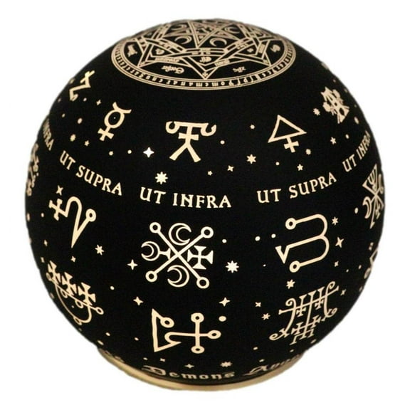 Wicca Occultic Angels And Demons Sigils Of Divine And Demonic LED Globe Light