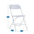 thumbnail image 5 of Folding Chair Set Of 4, Foldable Garden Chair, Outdoor Picnic Chair, Weatherproof White Chair, Picnic Chairs for 4 Person, Portable Folding Chairs - White, 5 of 9
