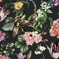 thumbnail image 2 of Galerie Wallcoverings  Flora Floral Rhapsody Vinyl on Non-woven Matte Wallpaper Roll 33 feet x 21 inches - Black, 2 of 5