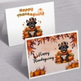 thumbnail image 3 of Happy Thanksgiving French Bulldog Welcome Thankful Fall Autumn Pumpkin 7x5in Folded Greeting Card Dog Lover Gifts Single Note Card with Envelope - 02021, 3 of 5