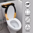 thumbnail image 3 of HELLHERO Haunted House Night Toilet Lid Cover and Toilet Tank Lid Cover, Easy to Clean Reusable Elastic Fabric Toilet Seat Covers, 3 of 7