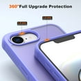 thumbnail image 6 of For iPhone 16e Phone Case,Translucent Frosted Skin Feel Anti-Scratch Hard PC Back Soft TPU Edge,Shockproof Bumper Protective Ultra Slim Thin Fit Rugged Phone Case Cover,Purple, 6 of 6