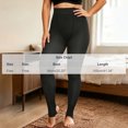 thumbnail image 6 of Leggings for Women Fleece Lined Thickened Warm Leggings Winter Stretchy High Waisted Tummy Control Basic Tights Pants, 6 of 6
