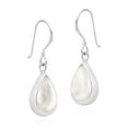 thumbnail image 2 of Elegant Teardrops of White Mother of Pearl Inlay Sterling Silver Dangle Earrings, 2 of 5