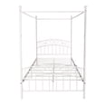 thumbnail image 1 of Xahpower Metal Canopy Bed Frame with Ornate European Style Headboard & Footboard, Full White, 1 of 6