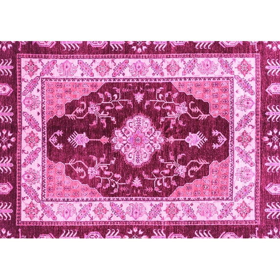 Ahgly Company Indoor Rectangle Abstract Pink Modern Area Rugs, 8' x 12'