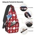 thumbnail image 3 of Women Men Christmas Print Crossbody Sling Bag Casual Chest Bakpack, 3 of 6