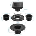 thumbnail image 5 of Square Shower Floor Drain, Shower Drain Kit with Flange, Removable Grid Cover, Filter, 5 of 6
