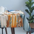 thumbnail image 4 of Orange Blue Fall Table Cloth Waterproof Tablecloths, Thanksgiving Pumpkins Harvest Botanical Tablecloth Dining Table Cover for Kitchen Party Tabletop Outdoor, Rectangle Tablecloth 60x120 Inch, 4 of 9